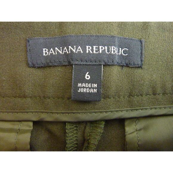 Banana Republic Strait Leg Size 6 Pants Olive Green - Picture 6 of 8